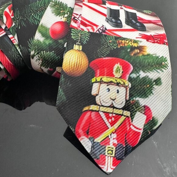 Christmas Tie Nutcracker Designer Menswear Tie Necktie Tree Ornaments Mens Gift - Picture 6 of 10